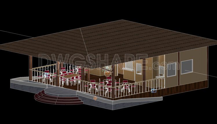 33. Cad Drawings Of 1-Story Coffee Plans, Elevations And Sections For Download