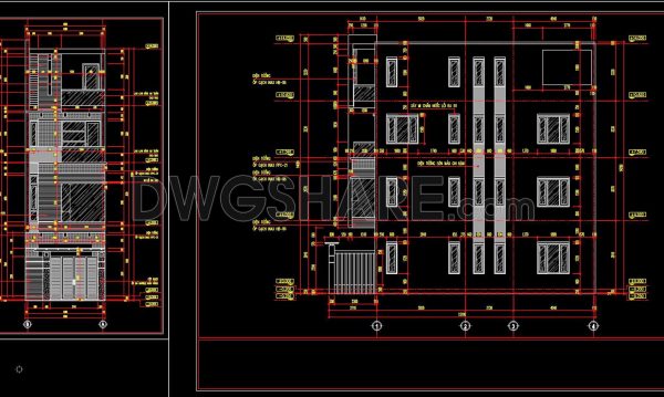 2 years ago
                

                
             695332. CAD design drawings for a 4-story townhouse with dimensions of 4.5m x 13.7m