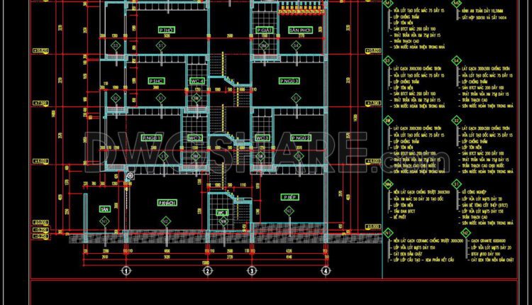 332. CAD design drawings for a 4-story townhouse with dimensions of 4.5m x 13.7m