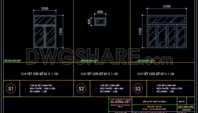 506. Detailed CAD Drawings Of Doors, Windows For Download