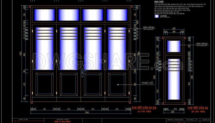 509. Detailed CAD Drawings Of Doors, Windows For Download