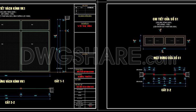 518. Detailed CAD Drawings Of Doors, Windows For Download