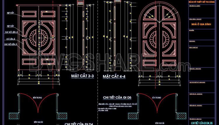 521. Detailed CAD Drawings Of Doors, Windows For Download