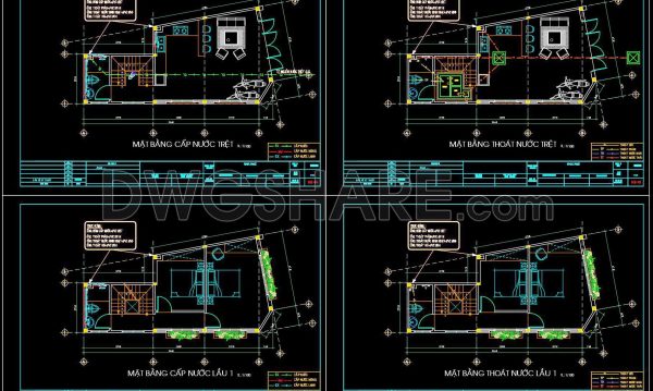 2 years ago
                

                
             99972. Detailed CAD design drawings for the water supply system in a 3-story townhouse