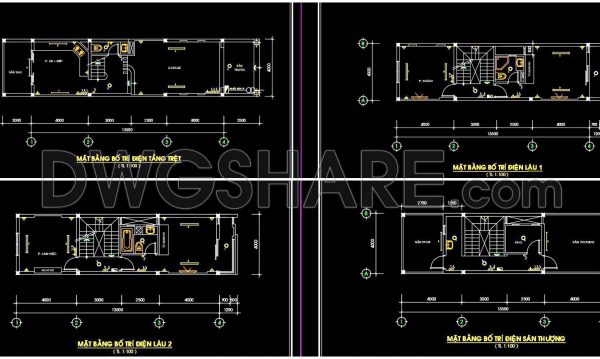 2 years ago
                

                
             55873. CAD drawings for detailed electrical designs for a 4-story townhouse