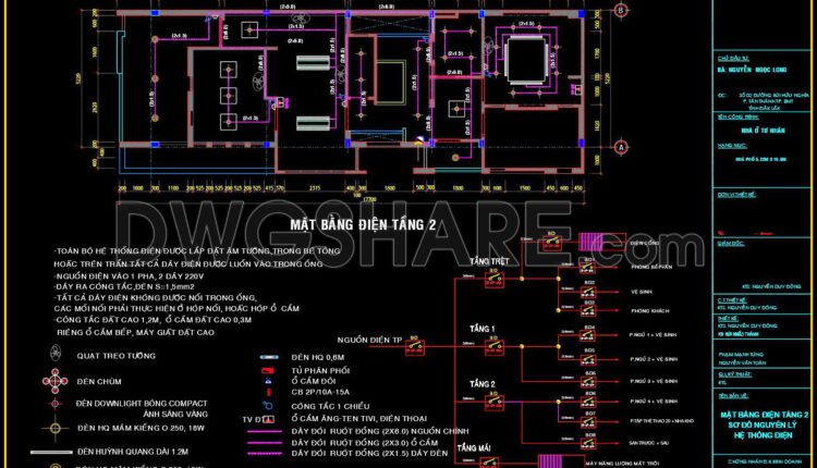 77. CAD drawings for detailed electrical designs for a 3-story townhouse
