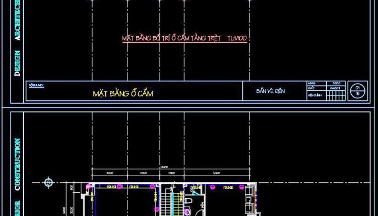 79. CAD drawings for detailed electrical designs for a 3-story townhouse