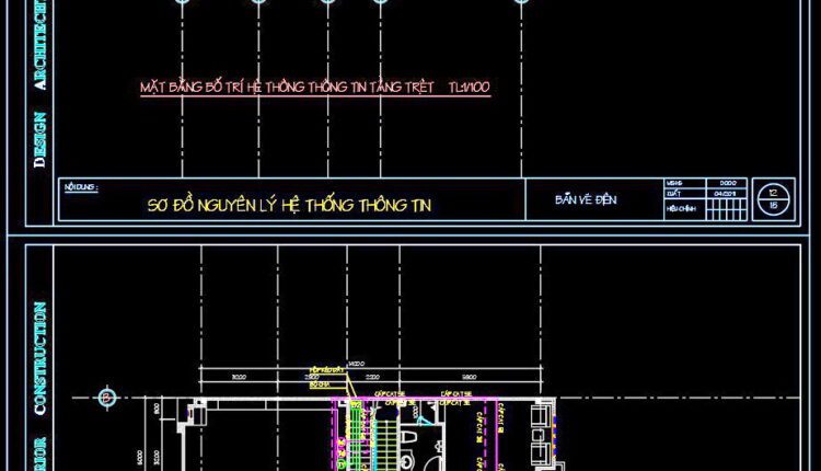 79. CAD drawings for detailed electrical designs for a 3-story townhouse