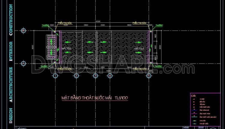 80. CAD drawings detailing the design of water supply and drainage systems for a 3-story townhouse