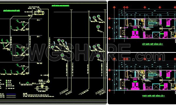2 years ago
                

                
             98584. CAD drawings detailing the design of water supply and drainage systems for a 3-story townhouse