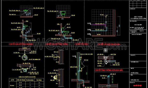 2 years ago
                

                
             3,55887. Detailed CAD drawings for the installation of a washbasin, toilet, shower, urinal, and floor drain