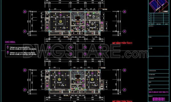 2 years ago
                

                
             1,09396. Detailed CAD drawings for the ceiling layout design of a 5-story townhouse