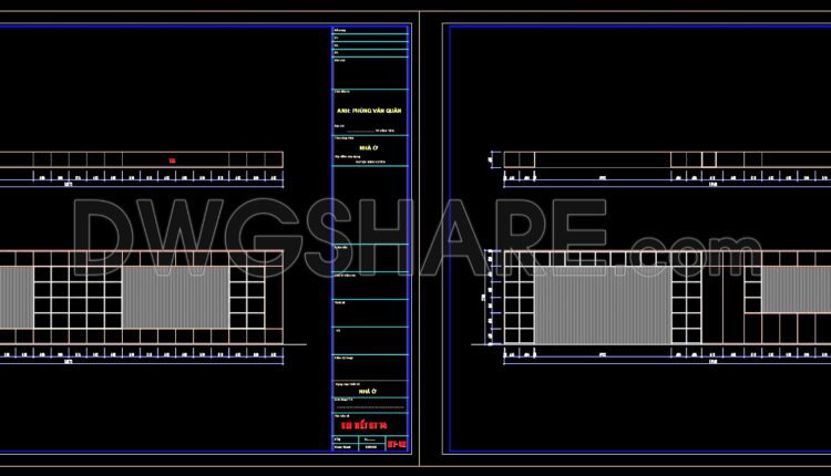 CAD drawings for the interior design and construction of a 6-story office building