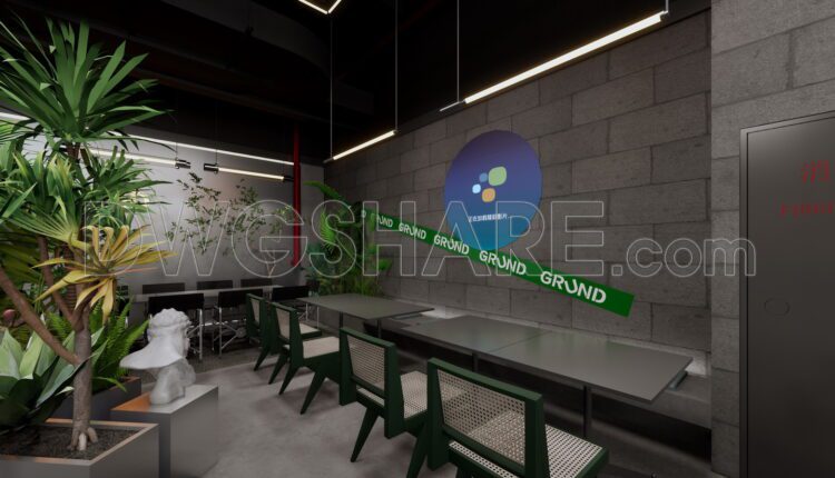 Detailed CAD drawings for the design and construction of coffee shop