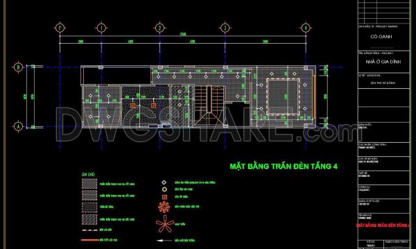 2 years ago
                

                
             474106. Detailed CAD drawings for the ceiling layout design of a 4-story townhouse