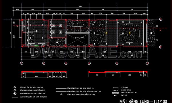 2 years ago
                

                
             375109. Detailed CAD drawings for the ceiling layout design of a 5-story townhouse