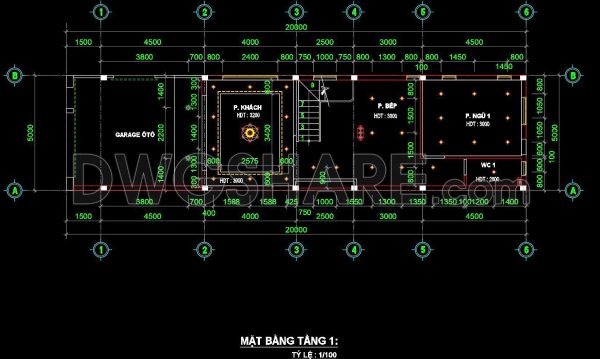 113. Detailed CAD drawings for the ceiling layout design of a 3-story townhouse