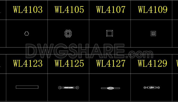 116. CAD drawings of various types of kitchen cabinet handles download