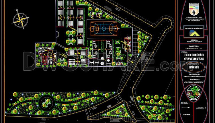 126. CAD Drawing of Educational and Training Center in OLMEDO for Download