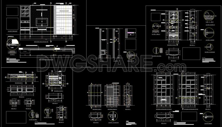 14. Free download of CAD design drawings for the construction of a 67 m2 apartment