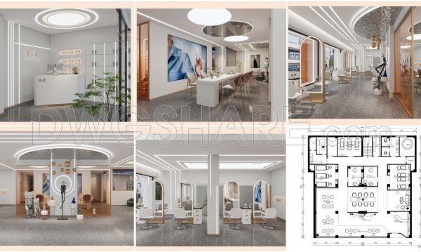 15. Download CAD design and construction drawings for a hair salon