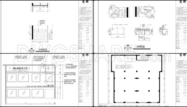 15. Download CAD design and construction drawings for a hair salon