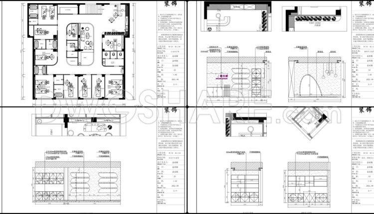 15. Download CAD design and construction drawings for a hair salon