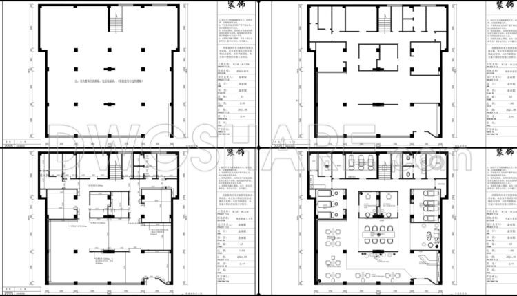 15. Download CAD design and construction drawings for a hair salon