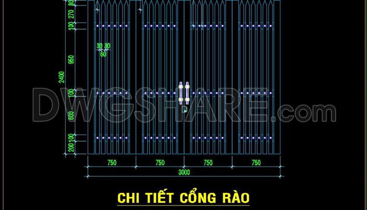 152. CAD drawings detailing gates and fences available for download