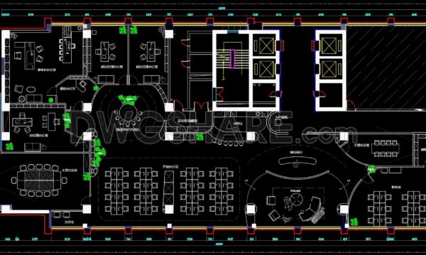 2 years ago
                

                
             4,44516. CAD Floor Plan of Office Layout for a 696m2 Company