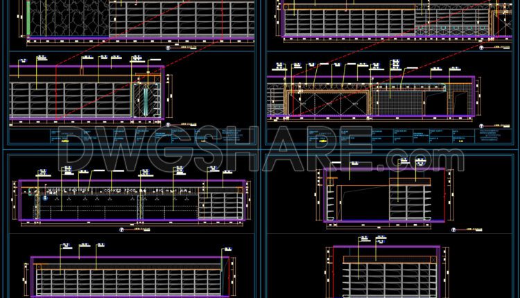16. Download CAD design and construction drawings for a mini supermarket