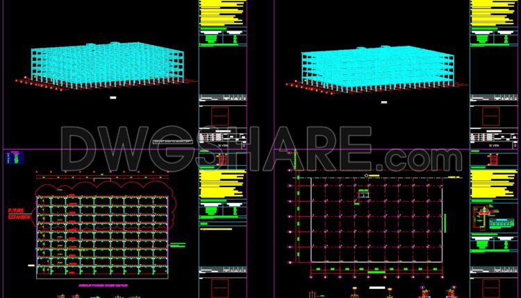 180. CAD drawing Of Steel Building Free download