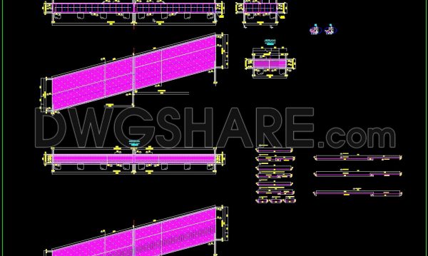 189. CAD drawing Of Detail of Abutment reinforcement Free download