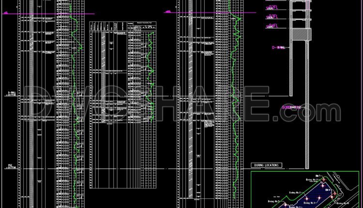194. CAD drawing Of Boring Log Template Free download