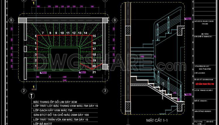 195. Download detailed CAD drawings of townhouse stairs