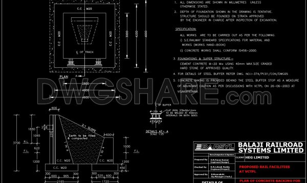 2 years ago
                

                
             394196. CAD drawing Of Concrete Backing for Buffer Stop Free download