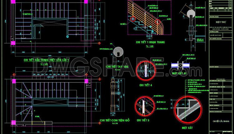 196. Download detailed CAD drawings of townhouse stairs (1)