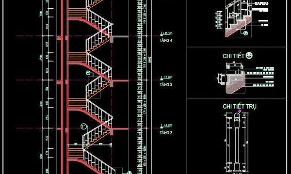 198. Download detailed CAD drawings of townhouse stairs