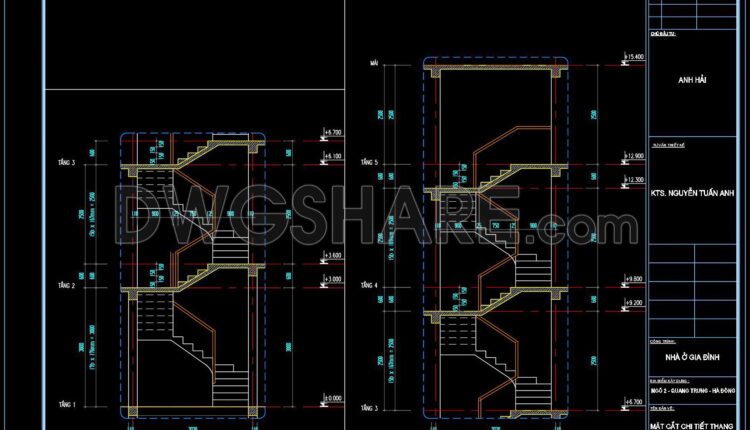 200. Download detailed CAD drawings of townhouse stairs