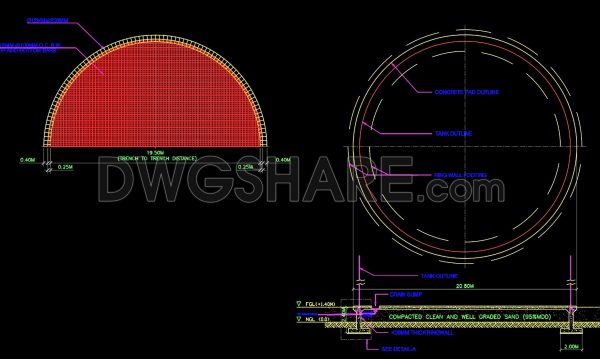 2 years ago
                

                
             379203. CAD drawing Of Concrete Tank Foundation Free download