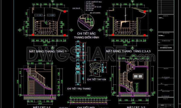204. Download detailed CAD drawings of townhouse stairs