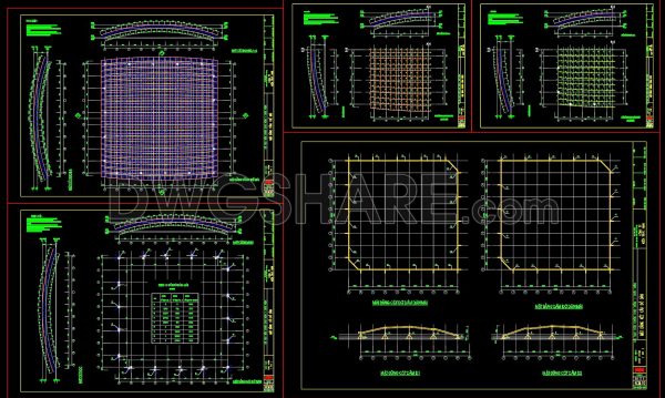 2 years ago
                

                
             742206. CAD drawing Of Structural Drawing of a Market Dome Roof Free download