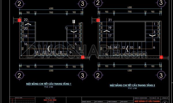 207. Download detailed CAD drawings of townhouse stairs