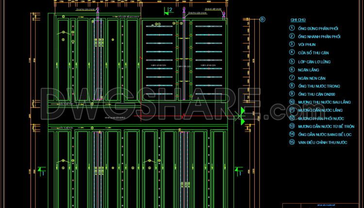 211. Free download of detailed structural CAD drawings for sedimentation tanks and septic tanks (1)