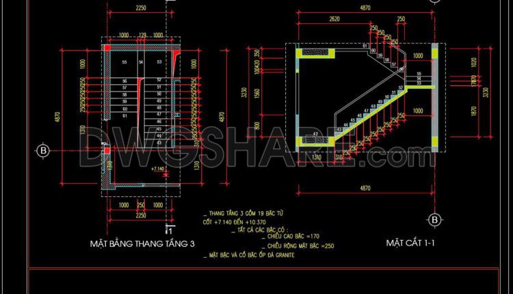 213. Download detailed CAD drawings of townhouse stairs