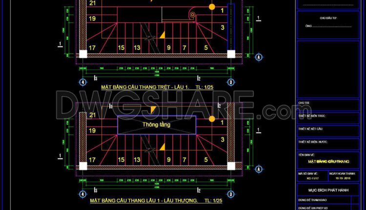 216. Download detailed CAD drawings of townhouse stairs (1)