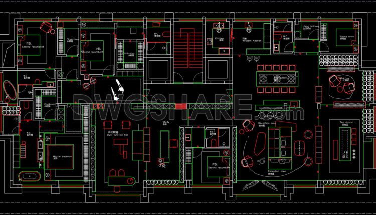 218. Functional layout plans of apartments ranging 461m2