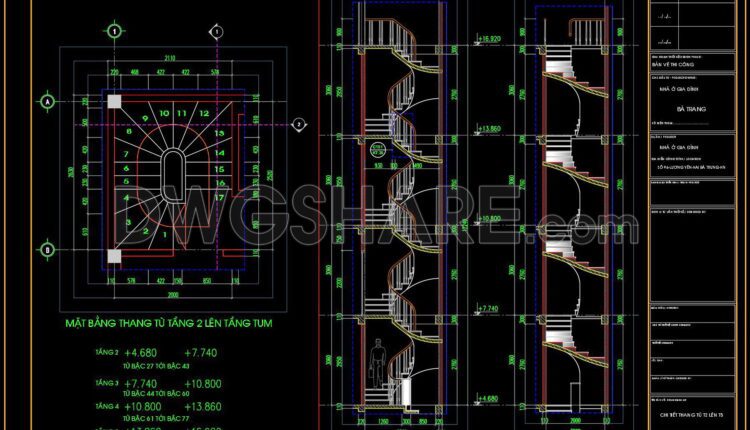 219. Download detailed CAD drawings of townhouse stairs