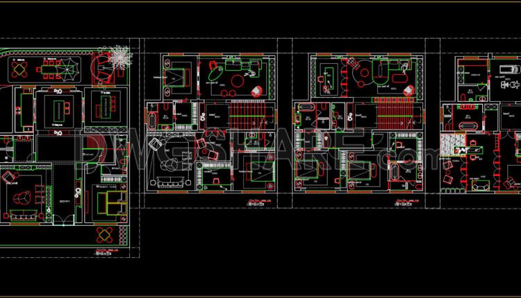 219. Functional layout plans of apartments ranging from 485m2 to 543m2
