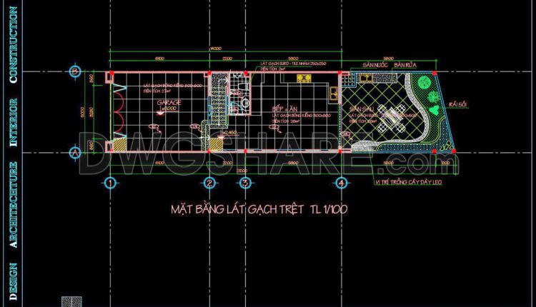 22. Download free detailed CAD drawings of floor plans for a 3-story townhouse